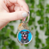 Pitbull hond sleutelhanger (Hand)