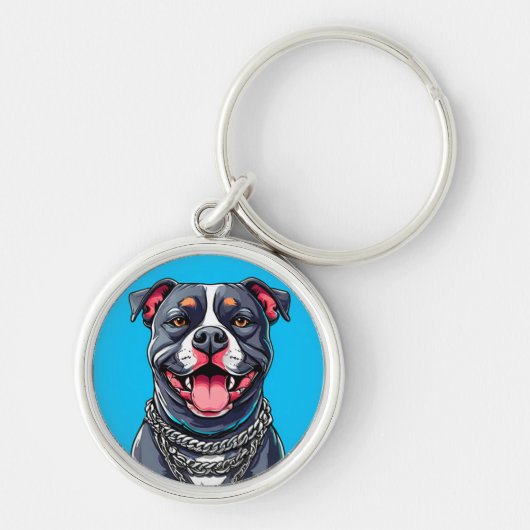 Pitbull hond sleutelhanger (Voorkant)