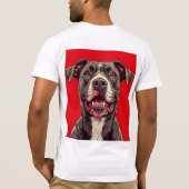 Pitbull hond t-shirt (Achterkant)