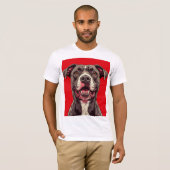 Pitbull hond t-shirt (Voorkant volledig)