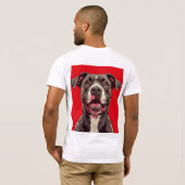 Pitbull hond t-shirt (Achterkant volledig)
