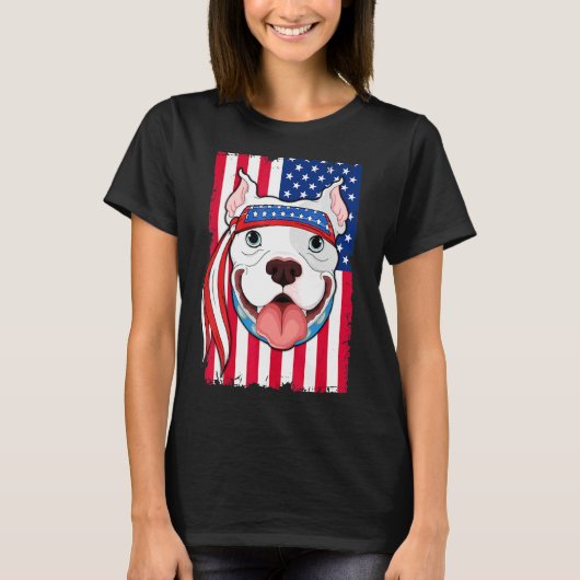 Pitbull-hond T-shirt (Voorkant)