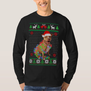 Pitbull Hond Uglyer Kerstmis Puppy Hond T-shirt