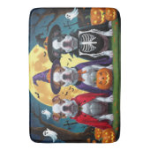 Pitbull Honden Pompoen Halloween Grappig Badmat (Voorkant Verticaal)