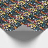 Pitbull Honden Pompoen Halloween Grappig Cadeaupapier (Hoek)