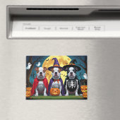 Pitbull Honden Pompoen Halloween Grappig Magneet (Insitu (Vaatwasser))