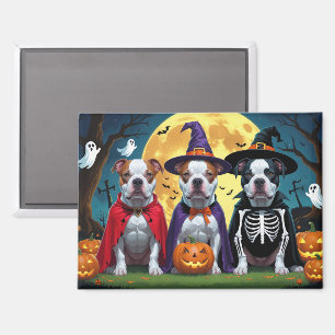 Pitbull Honden Pompoen Halloween Grappig Magneet