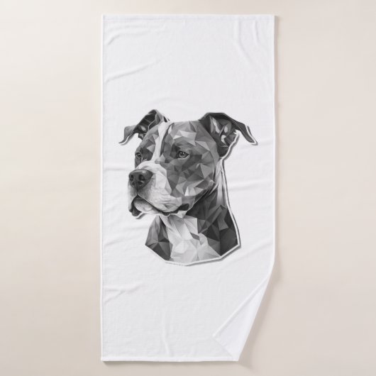 Pitbull hondengezicht badhanddoek (Badhanddoek)