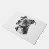 Pitbull hondengezicht deurmat (Schuin)