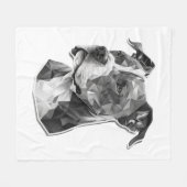 Pitbull hondengezicht fleece deken (Voorkant (Horizontaal))