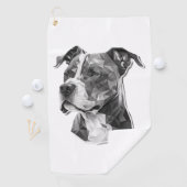 Pitbull hondengezicht golfhanddoek (Insitu)