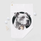 Pitbull hondengezicht golfhanddoek