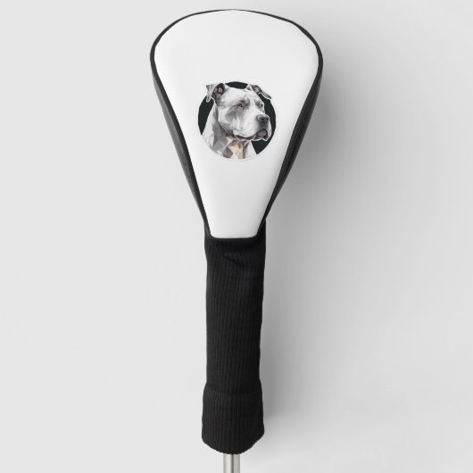Pitbull hondengezicht golfheadcover (Voorkant)
