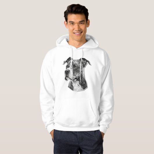 Pitbull hondengezicht hoodie (Voorkant volledig)