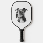 Pitbull hondengezicht pickleball paddle (Voorkant)
