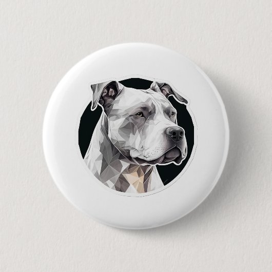 Pitbull hondengezicht ronde button 5,7 cm (Voorkant)