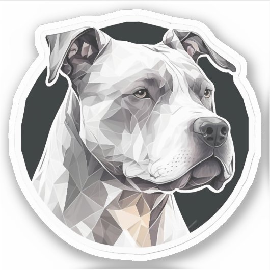 Pitbull hondengezicht sticker (Voorkant)