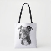 Pitbull hondengezicht tote bag (Voorkant)