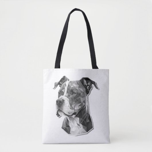 Pitbull hondengezicht tote bag (Voorkant)