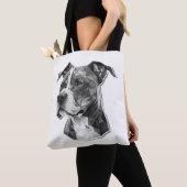 Pitbull hondengezicht tote bag (Dichtbij)