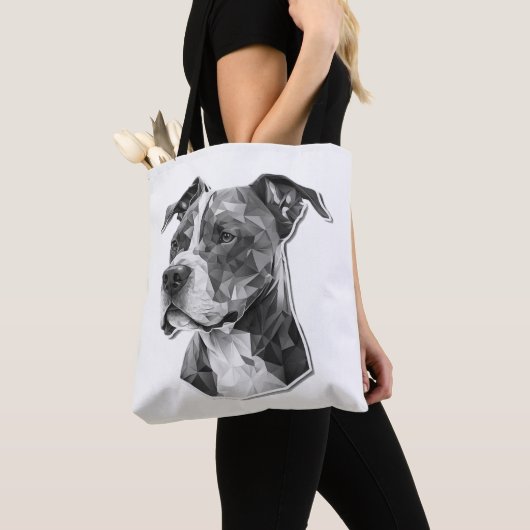 Pitbull hondengezicht tote bag (Dichtbij)
