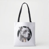 Pitbull hondengezicht tote bag (Voorkant)