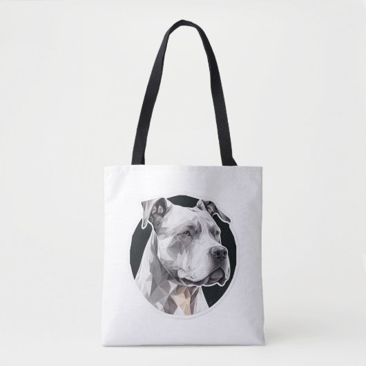Pitbull hondengezicht tote bag (Voorkant)