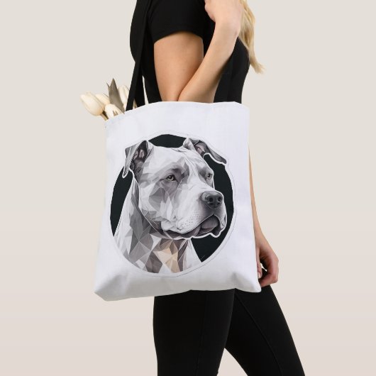 Pitbull hondengezicht tote bag (Dichtbij)