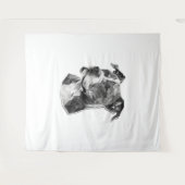 Pitbull hondengezicht wandkleed (Voorkant (horizontaal))