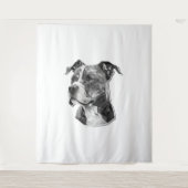 Pitbull hondengezicht wandkleed (Voorkant)