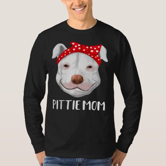 Pitbull Hondenliefhebbers Pittie Moeder Moederdag T-shirt (Voorkant)