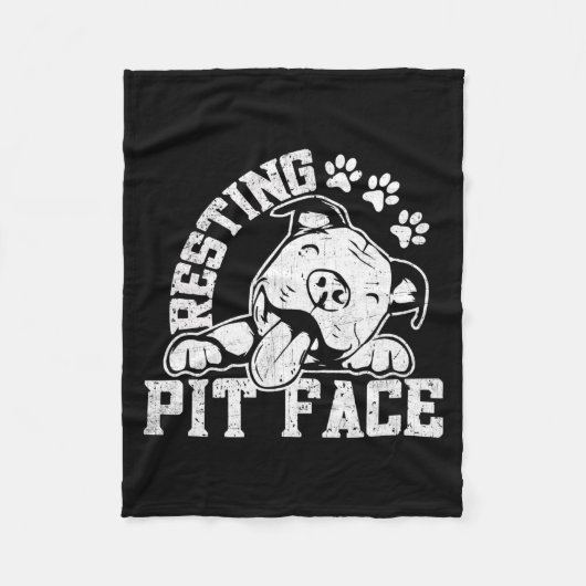 Pitbull Hondenliefhebbers Resting Pit Pit Bull Fleece Deken (Voorkant)