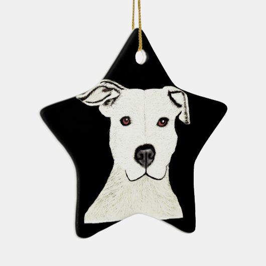 Pitbull-hondenras Keramisch Ornament (Rechts)