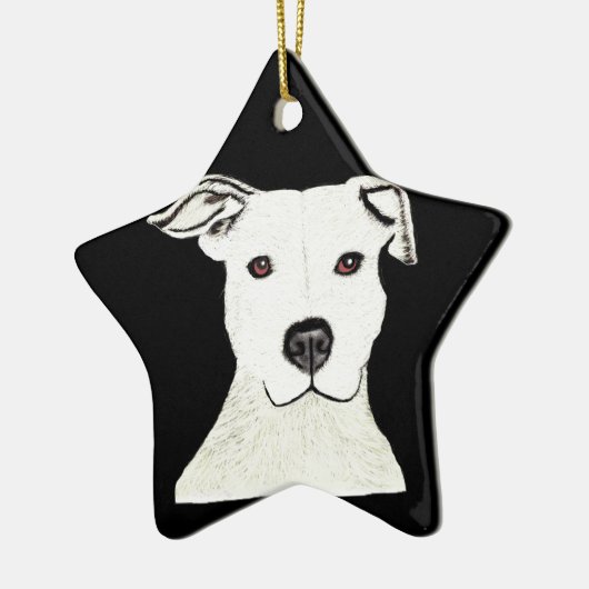 Pitbull-hondenras Keramisch Ornament (Links)