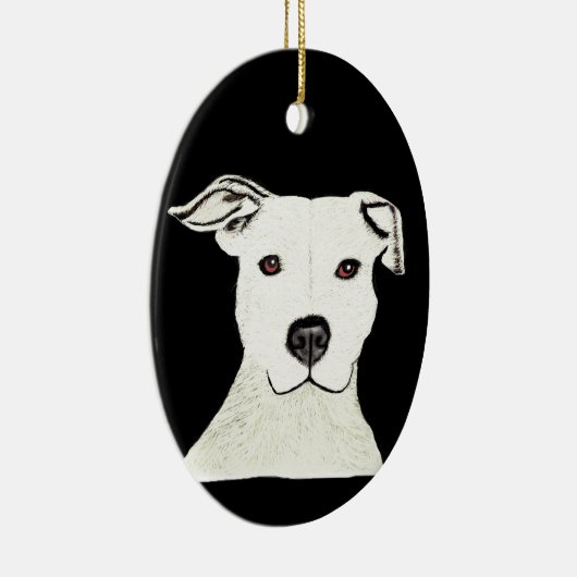 Pitbull-hondenras Keramisch Ornament (Rechts)