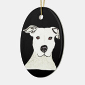 Pitbull-hondenras Keramisch Ornament (Links)