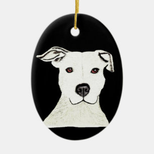 Pitbull-hondenras Keramisch Ornament