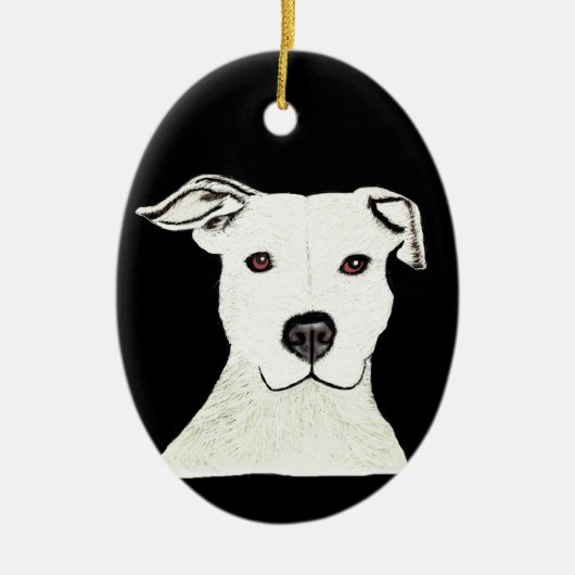 Pitbull-hondenras Keramisch Ornament (Voorkant)