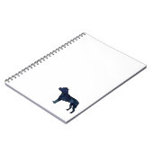 Pitbull Hondenras Silhouette Black Waterverf Notitieboek (Linkerzijde)