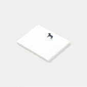 Pitbull Hondenras Silhouette Black Waterverf Post-it® Notes (Schuin)