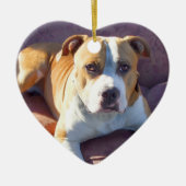 Pitbull-hondenversiering Keramisch Ornament (Voorkant)