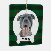 Pitbull-hondornament, blauw Staffy-ornament Keramisch Ornament (Rechts)