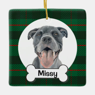 Pitbull-hondornament, blauw Staffy-ornament Keramisch Ornament