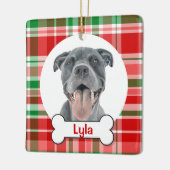Pitbull-hondornament, blauwe Staffy-ornament Keramisch Ornament (Links)
