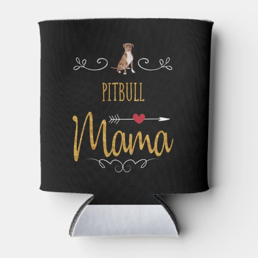 Pitbull houdt zo veel van mama blikjeskoeler (Voorkant)