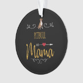 Pitbull houdt zo veel van mama ornament (voorkant)