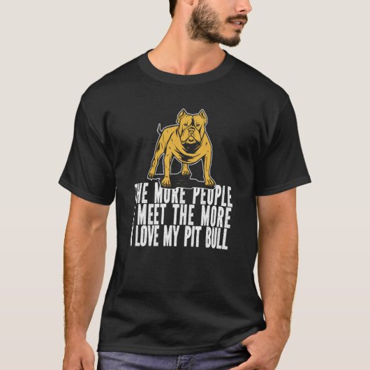 Pitbull Humor Dog Breed Pitbull Ban T-shirt (Voorkant)