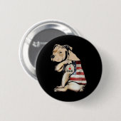 Pitbull I houdt van pap Tattoo vaderdag Ronde Button 5,7 Cm (Voorkant /achterkant)