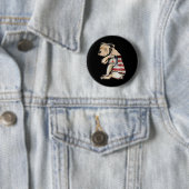 Pitbull I houdt van pap Tattoo vaderdag Ronde Button 5,7 Cm (In situ)