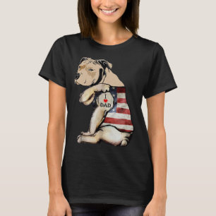 Pitbull I houdt van pap Tattoo vaderdag T-shirt